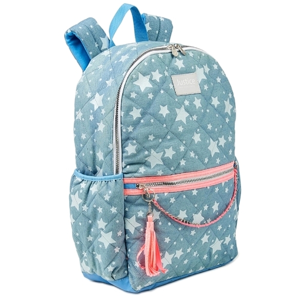 Justice Other - Justice Denim Blue Stars Book Bag Backpack